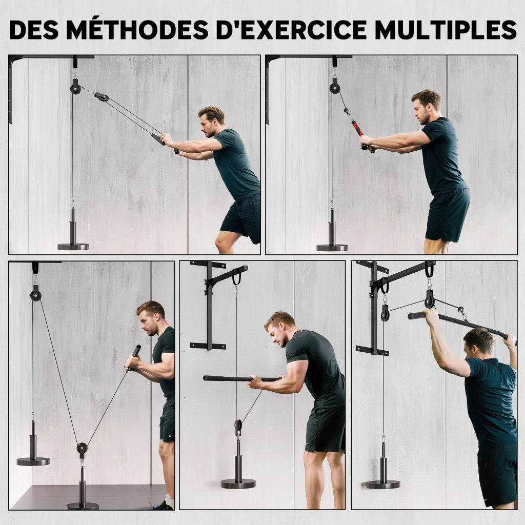 Macchina per cavi per esercizi di flessione ¨C zephmum ¨C per bicipiti, tricipiti e braccia