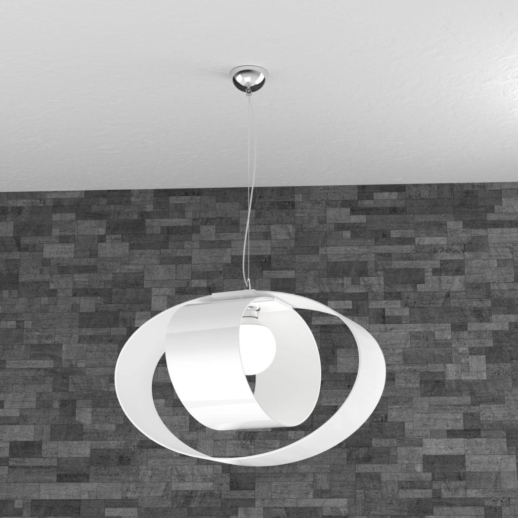 LAP SOSPENSIONE D.55 CM. 1 LUCE BIANCO 1146-S55-BI