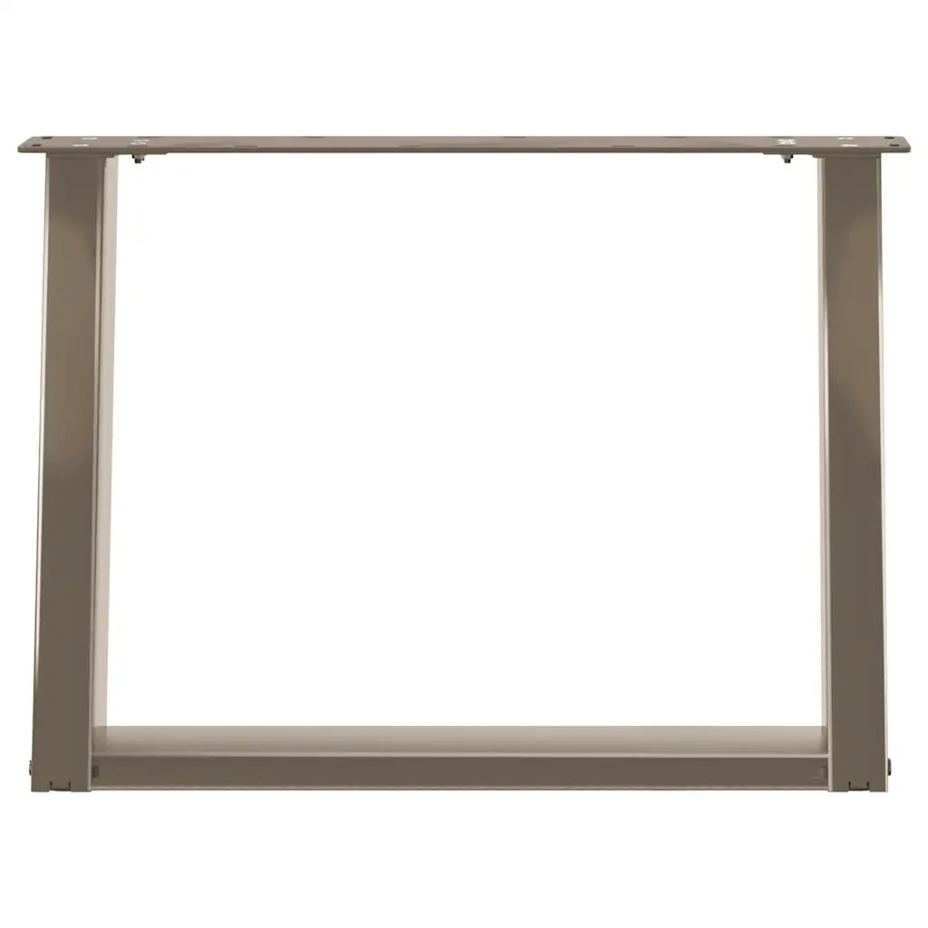 Gambe per Tavolino da Caffè a Forma di U 2 pz Acciaio Naturale 70x(42-43) cm Acciaio