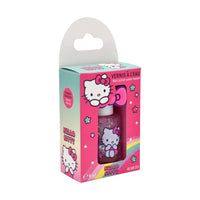 Set 18 Smalti Hello Kitty con Anello per Bambini a Base Acqua 9 ml Rosa Chiaro