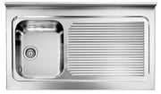 Lavello ROSSANA appoggio 105X60 1 vasca sinistra+ gocciolatoio ACCIAIO INOX 031135.S1.01.2009