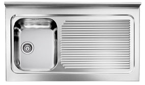 Lavello ROSSANA appoggio 105X60 1 vasca sinistra+ gocciolatoio ACCIAIO INOX 031135.S1.01.2009