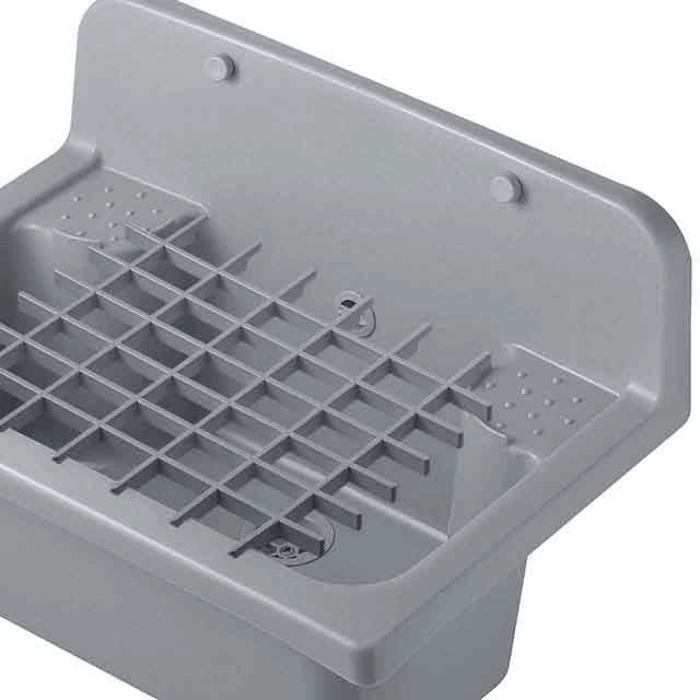 PILOZZO MAXI da muro in PP - Dim: 55 X 37 cm - Completo di GRIGLIA - CR - Colore: GRIGIO PIETRA