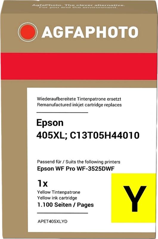 ORIGINAL Agfa Photo Cartuccia d'inchiostro giallo APET405XLYD ~1100 Seiten 14,7ml
