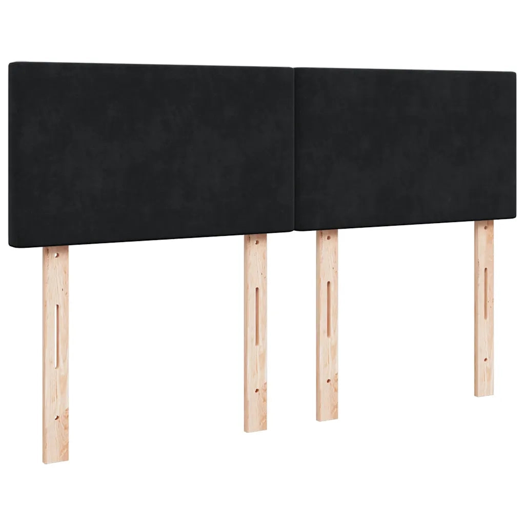 Giroletto a Molle con Materasso Nero 140x190 cm in Velluto 3288602