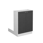Vicco Isola cucina Landhaus antrazit-oro 60 cm senza piano di lavoro