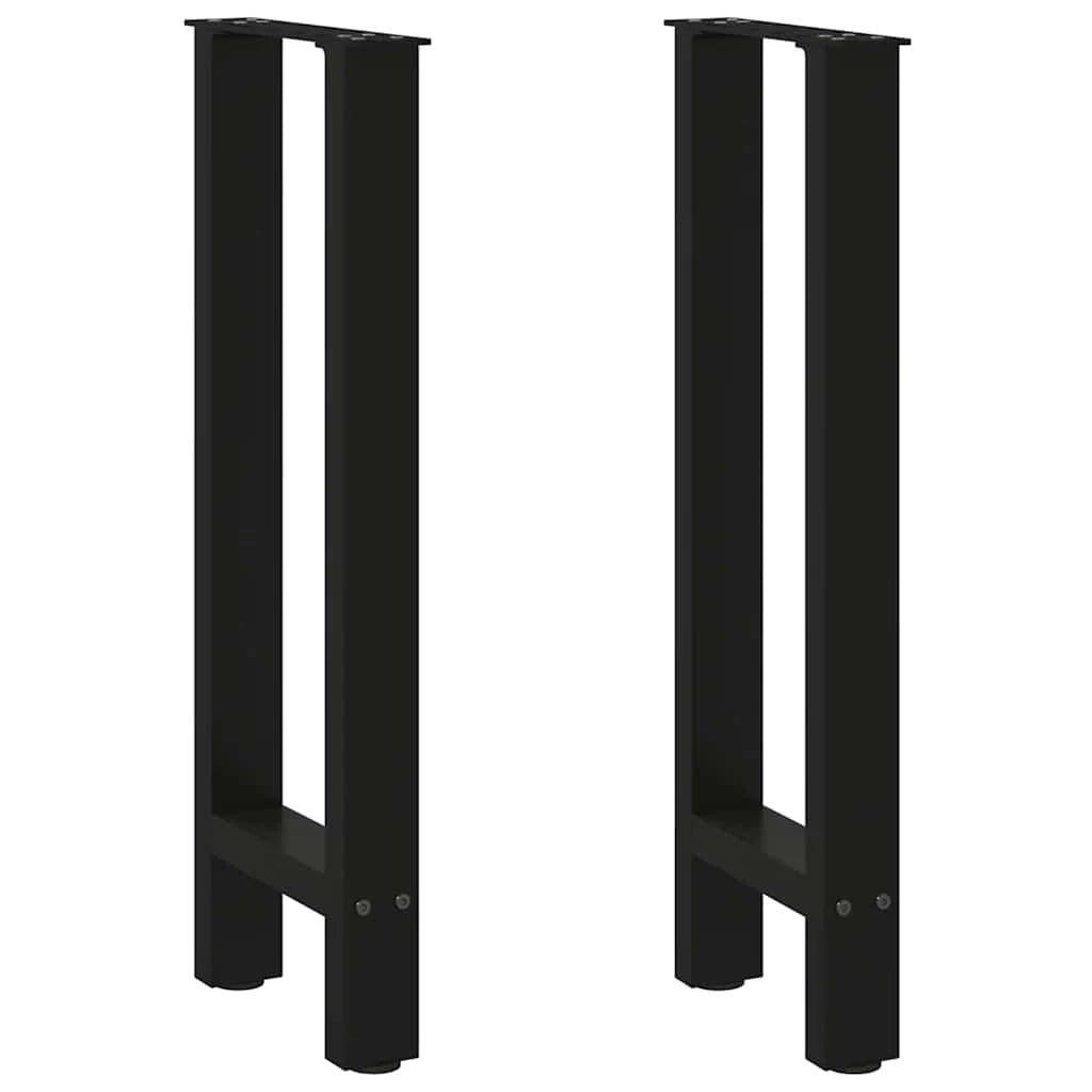 Set di 2 gambe per consolle moderne regolabili 28 x 73 cm in acciaio nero 02_0057532