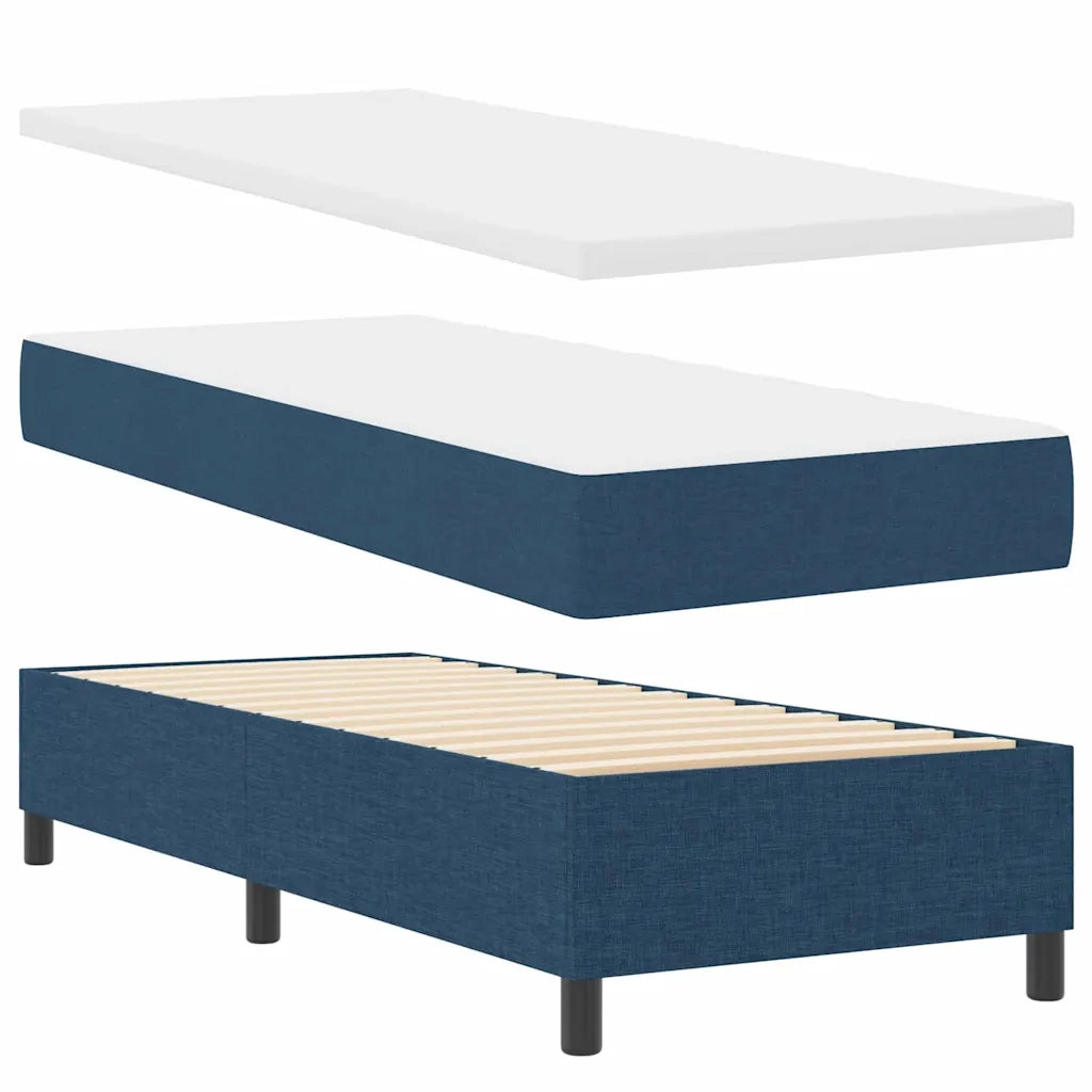 Letto a molle con materasso Blu 80 x 200 cm Tessuto 3340598