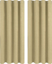 Tendenza di 100% Poliestere - 2 pezzi - 135x225 cm - Beige - Corda/Parasole/Vetrata - Oscurante e Termoisolante