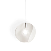 Sospensione Moderna Atom Polilux ® Bianco E Metallo Cromo 1 Luce E27