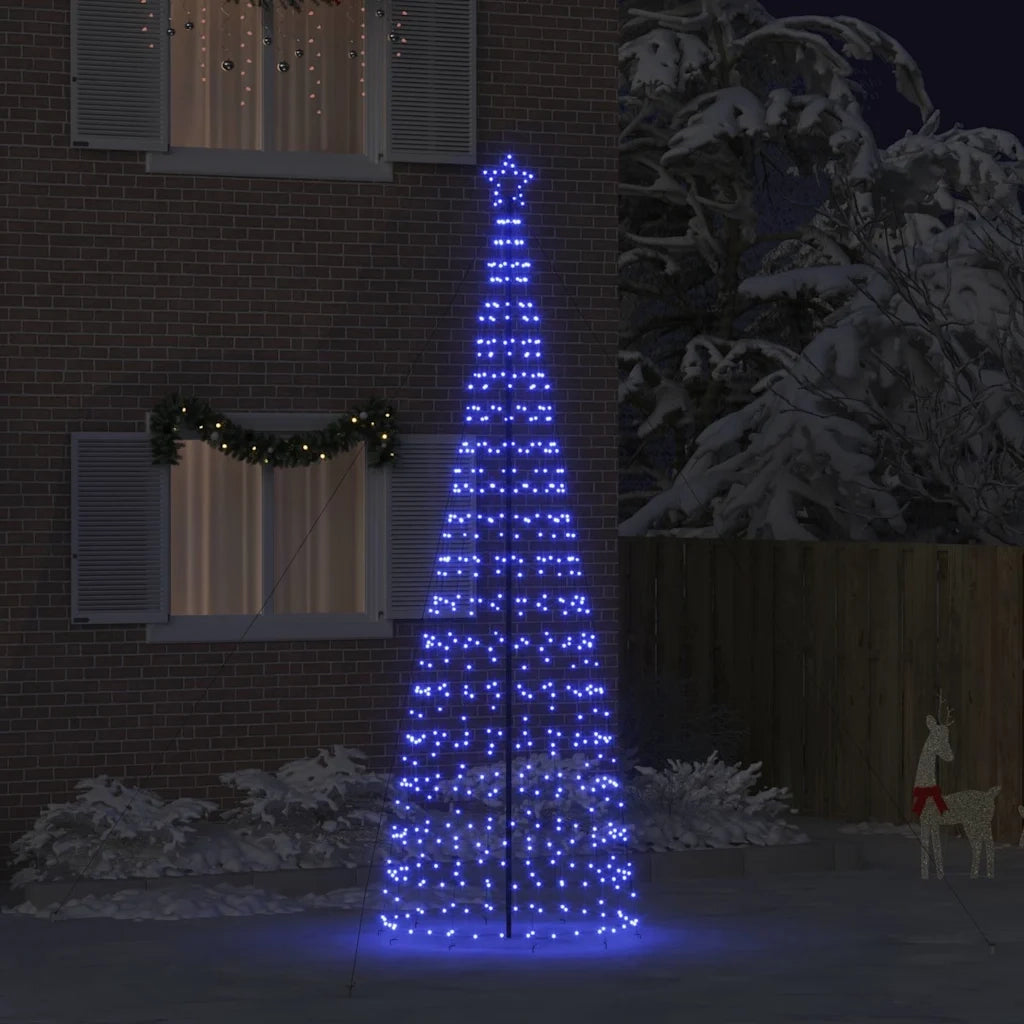 Albero di Natale LED con picchetti per il terreno Blu 400 cm 42018756