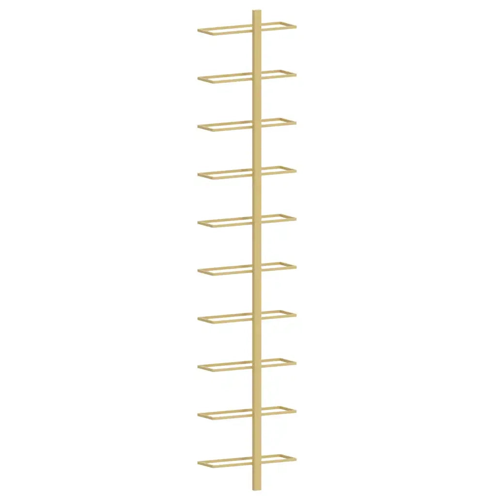 Portavini da Parete per 10 Bottiglie 2 pz Dorato in Metallo CFW1102331