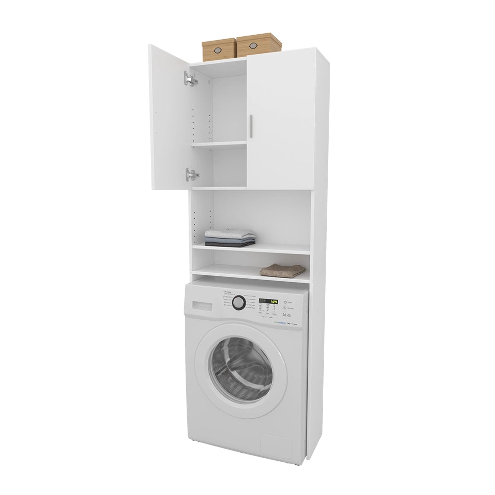 Mobile lavatrice Martha Bianco 64 x 190 cm con 2 ante corte Vicco