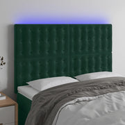 Testiera a LED Verde Scuro 144x5x118/128cm in Vellutocod mxl 121741