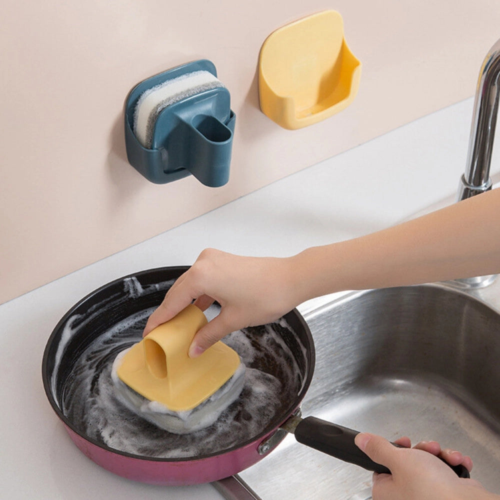 Trade Shop - Spugna Magica Con Portaspugna Ecologica Pulisci Cancella Rimuovi Sporco Cucina -