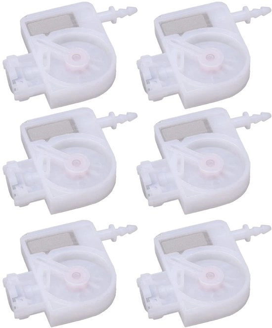 Dampitore per Inchiostro 6 Pezzi - Resistente al Corrosione - PP Durevole - Flusso Continuo di Inchiostro - Prevenzione di Blocco - Adatto per Inchiostro Idrografia - Silenziatore per Inchiostro