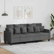 Divano a 3 Posti Grigio Chiaro 180 cm in Tessuto 359276
