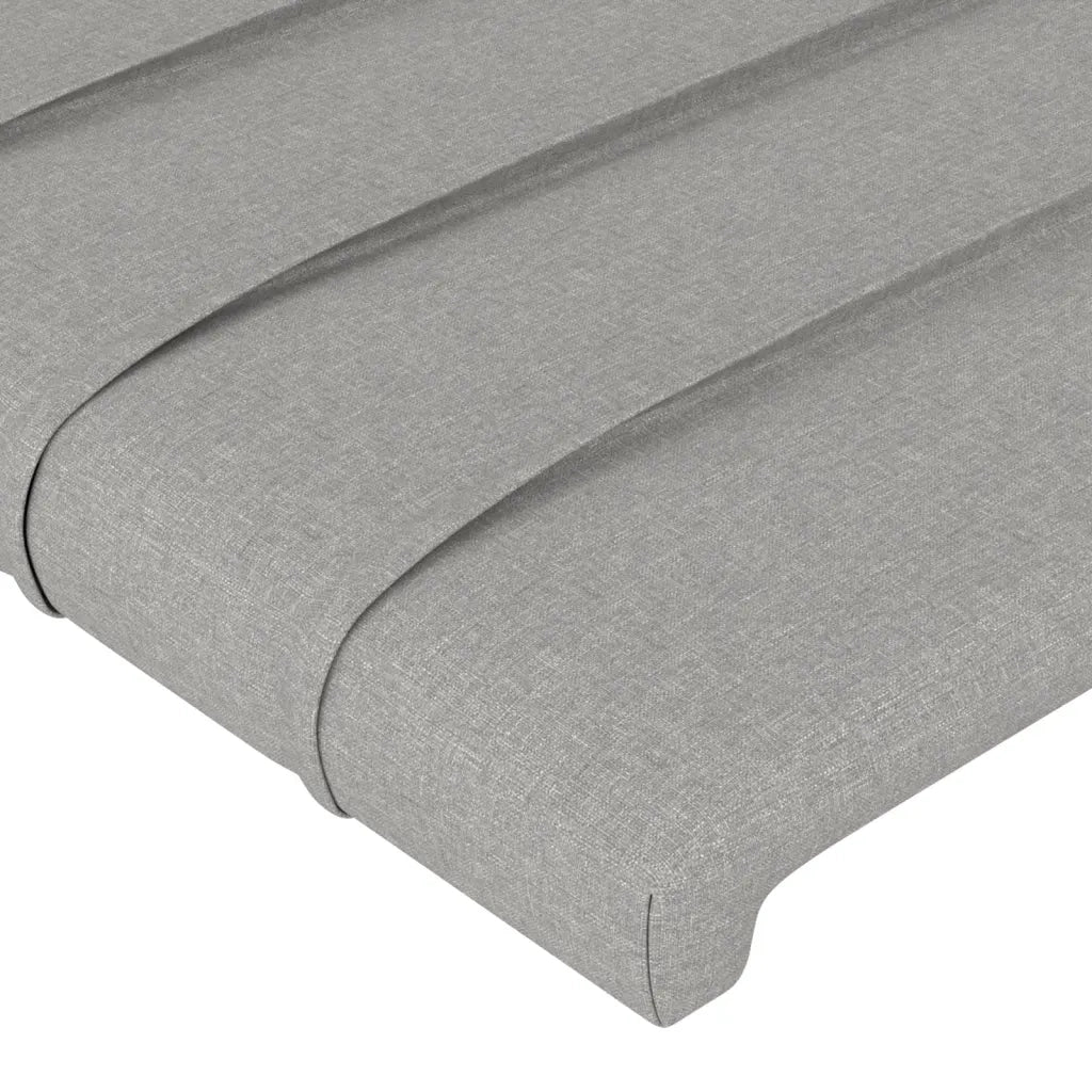 Testiera Grigio Chiaro 80x5x118/128 cm Tessuto 3116446