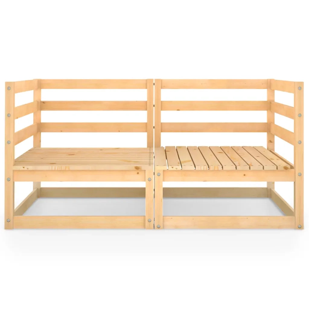 Divano da Giardino a 2 Posti in Legno Massello di Pino 3075244