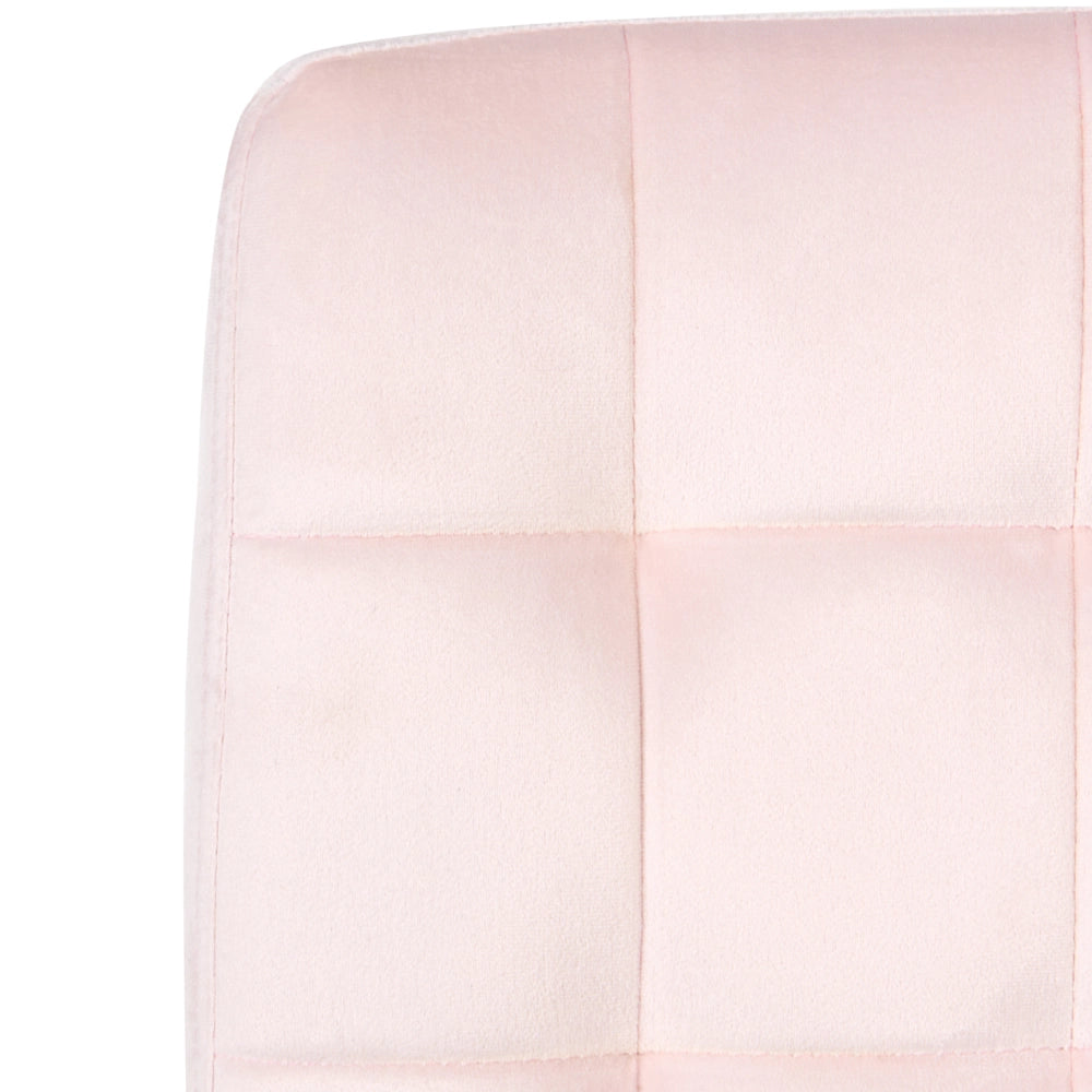 Sedia da ufficio in velluto rosa pastello schienale reclinabile braccioli e altezza regolabili girevole per l'ufficio a casa