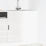 vidaXL Base da Cucina Porto Bianco Lucido in Legno Multistrato