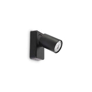 Lampada Da Parete Rudy Ap1 Round Nero Ideal-Lux