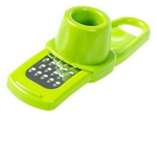 Strumento per schiacciare aglio manuale con fori, affettatrice di zenzero, macinatore di aglio, macinatore per cucina - Verde