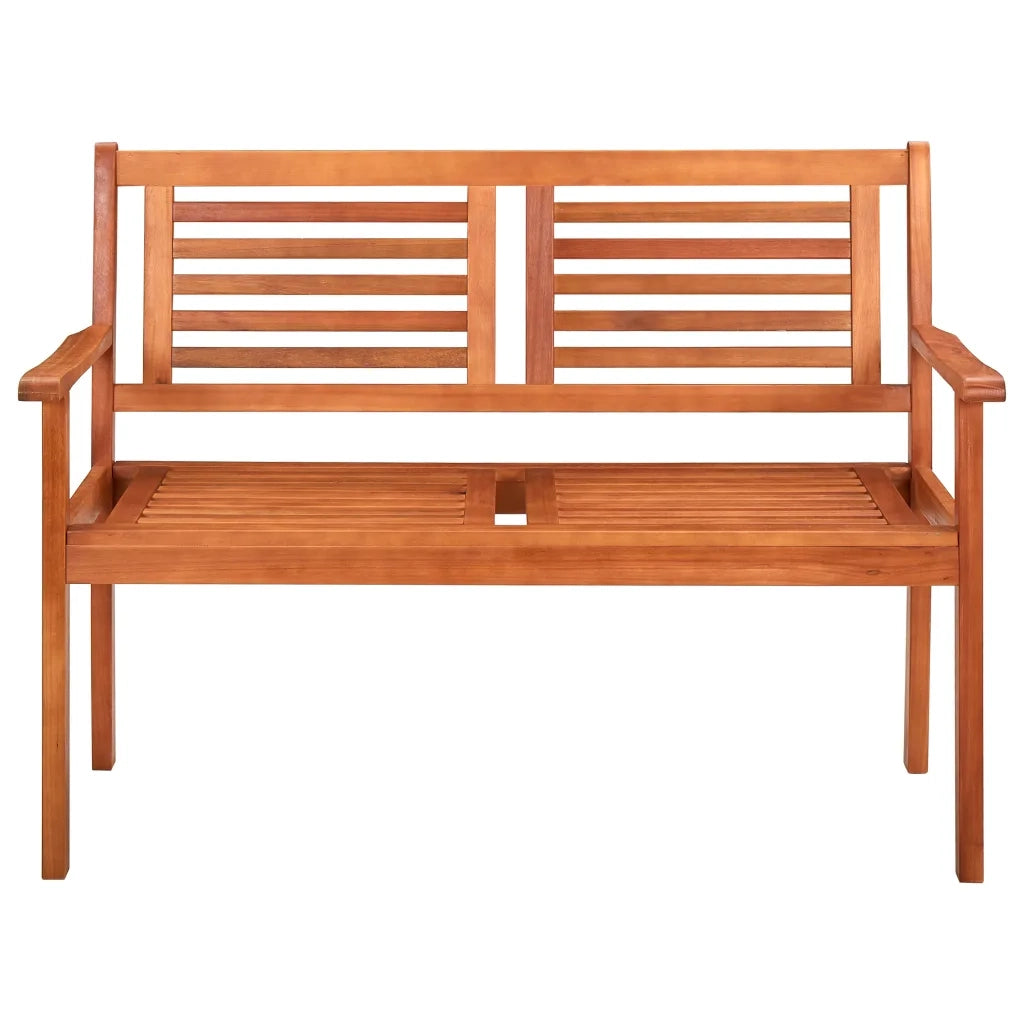 Panchina da Giardino 2 Posti 120 cm Legno Massello di Eucalipto 44398