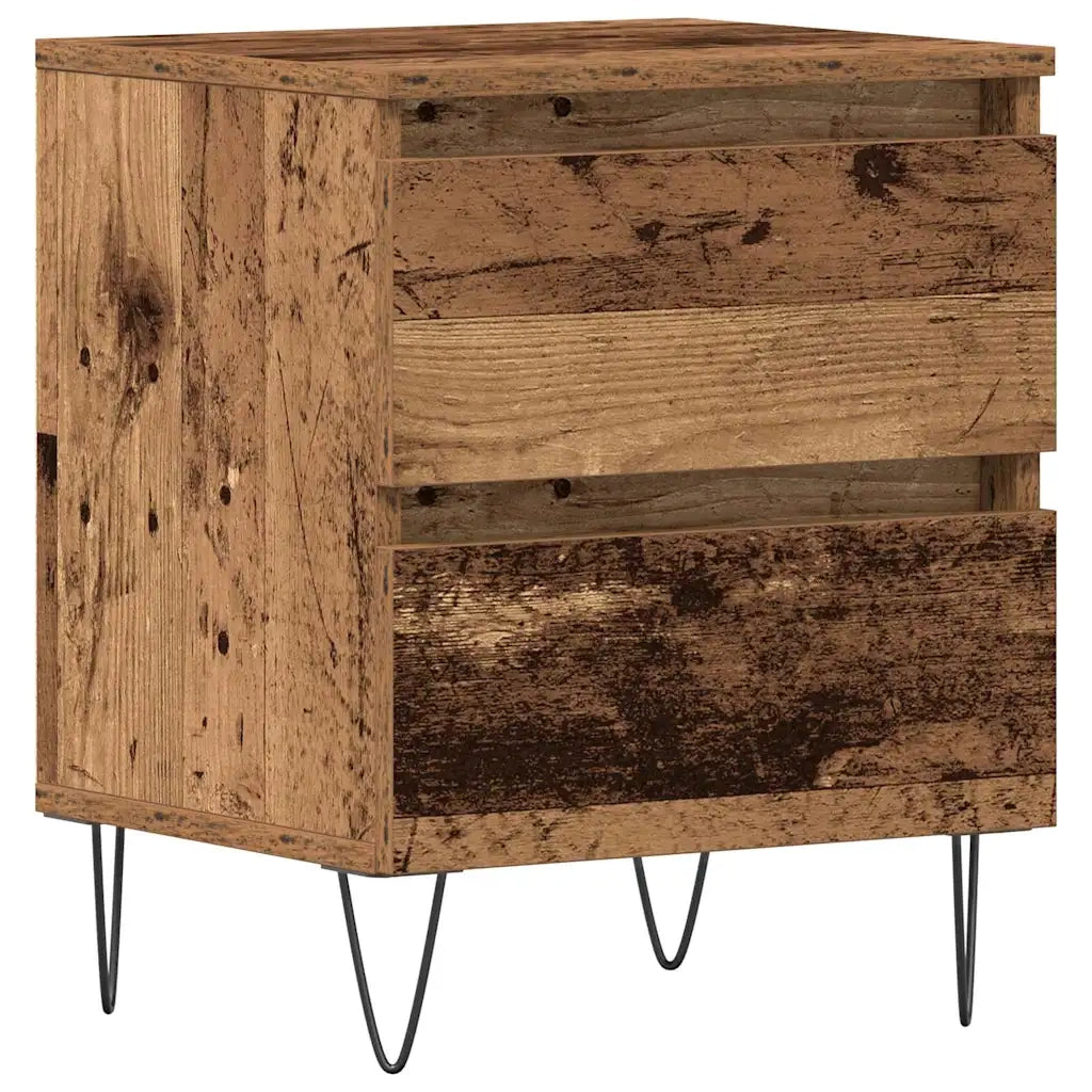 Comodino | Armadio da Notte | Mobiletto da notte con cassetto Legno vecchio 40 x 35 x 50 cm