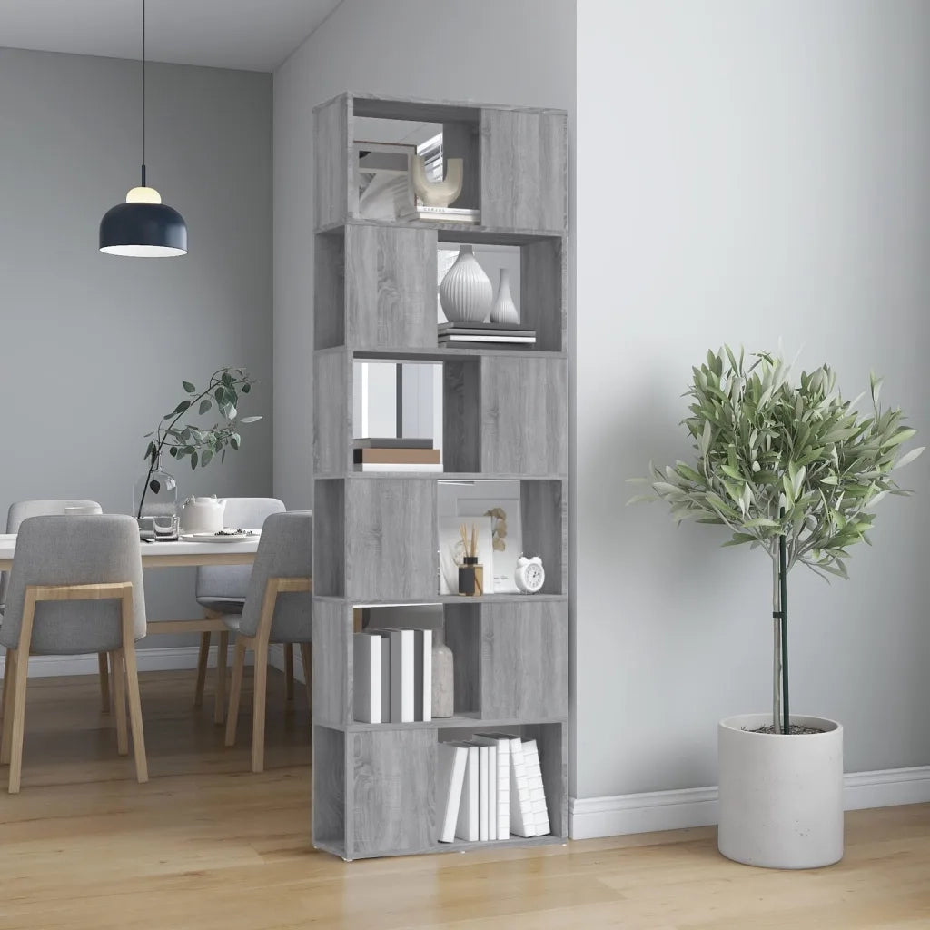 Libreria/Divisorio Grigio Sonoma 60x24x186 cm 816033