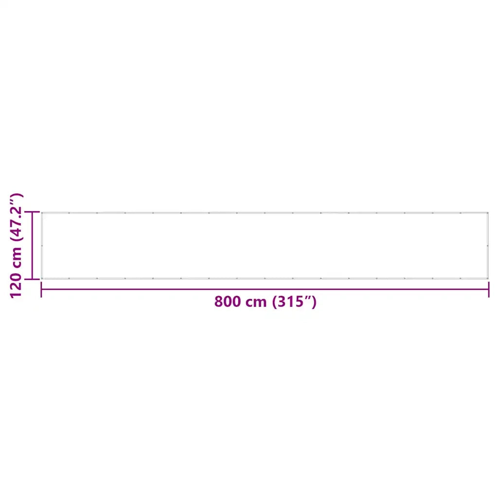 Paravento da Balcone Rosso 120x800 cm 100% Poliestere Oxford CFW6780951
