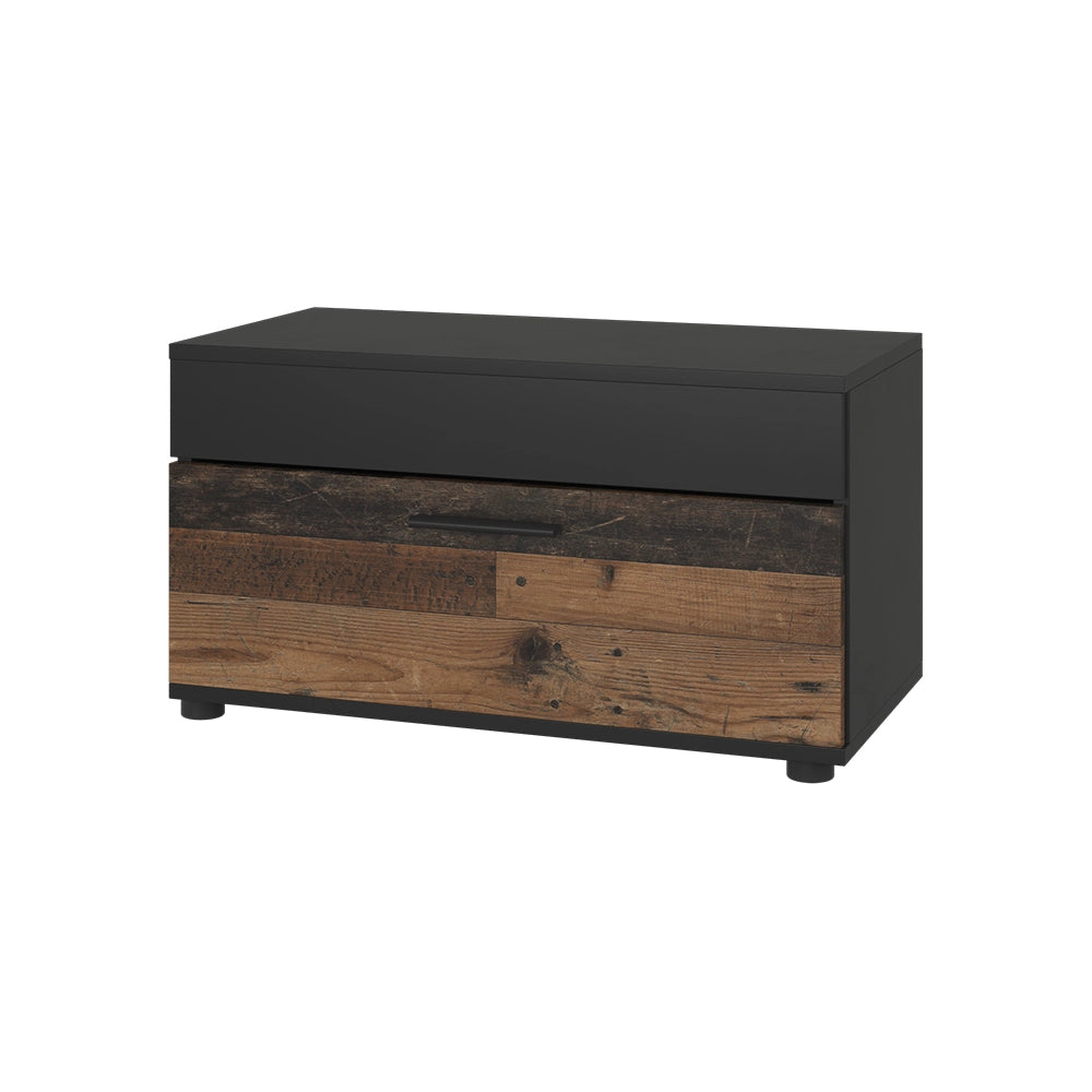 Vicco Scaffale Nero/antico 70.8 x 38.9 cm con porta a battente