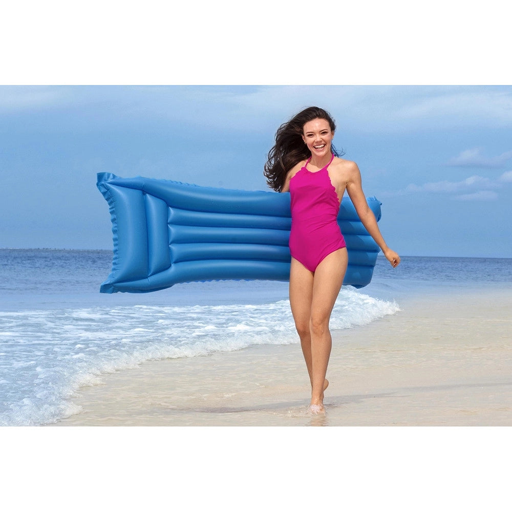 Trade Shop - Materassino Materasso Gonfiabile Singolo Per Mare Piscina Sdraio 183x69 Lettino 44007 -