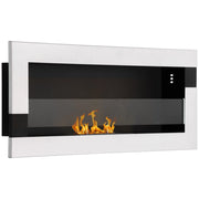 Camino Bioetanolo in Acciaio Inox ¨C Zephmum ¨C 90x16x40 cm, Argento