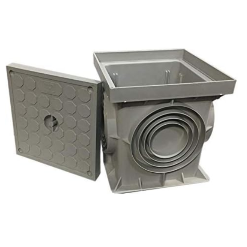 Pozzetto in polipropilene con coperchio grigio chiaro varie dimensioni *** dimensioni 300 x 300 millimetri, confezione 1