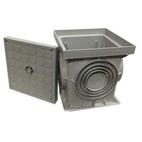 Pozzetto in polipropilene con coperchio grigio chiaro varie dimensioni *** dimensioni 300 x 300 millimetri, confezione 1