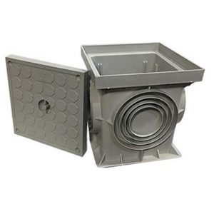 Pozzetto in polipropilene con coperchio grigio chiaro varie dimensioni *** dimensioni 300 x 300 millimetri, confezione 1