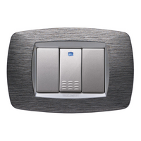 Master modo placca satinato grigio compatibili con supporti master modo *** numero posti 3 posti, confezione 1