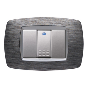 Master modo placca satinato grigio compatibili con supporti master modo *** numero posti 3 posti, confezione 1
