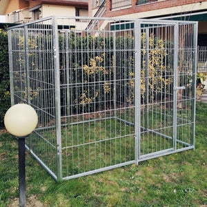 Box per cani da esterno con zincatura a caldo da 200x200x altezza 180 cm