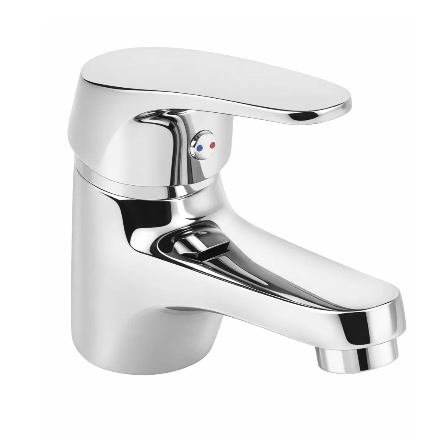 Miscelatore rubinetto europa per lavabo in ottone colore cromato con piletta