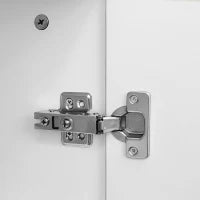 Credenza a goccia, con ante sagomate,  120×37,5×80,8 cm, Bianco