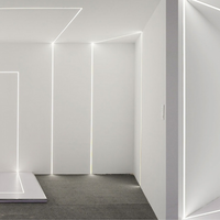 Profilo in alluminio per striscia led grigio lunghezza 2 metri