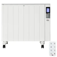 Stufetta Elettrica da 1000/2000W con Timer e Impostazioni di Calore per Stanze max 15 m², 75x31x66.5 cm, Bianco