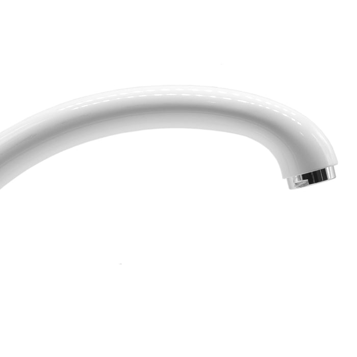 Ogomondo set 2 pezzi miscelatore bianco oslo orientabile in ottone per lavello cucina