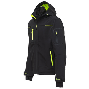 Giacca lavoro uomo softshell chiusura zip cappuccio black carbon space upower *** misura small - s, confezione 1