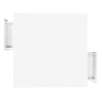 Tavolino Salotto Moderno Lucido con 2 Cassetti e Accenti Dorati, Materiali di Alta Qualità, 70×70×35.5 cm, Bianco