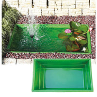 Laghetto termoformato verde rettangolare capacita' 280 litri per tartarughe pesci e piante