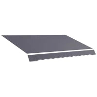Telo di Ricambio per Tenda a Bracci Retrattile in Poliestere Anti UV da 3.6x2.5 m, Grigio