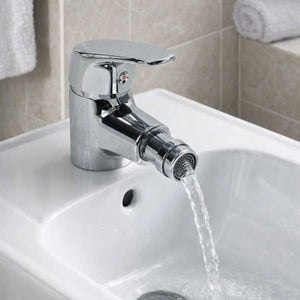 Miscelatore rubinetto europa per bidet in ottone colore cromato con piletta